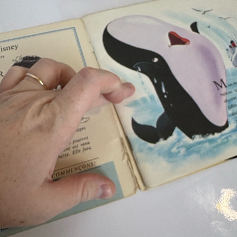 Lot of 2 Vintage Disney Read-Along Books• Sleeping Beauty + Valentine La Baleine - Picture 4 of 8
